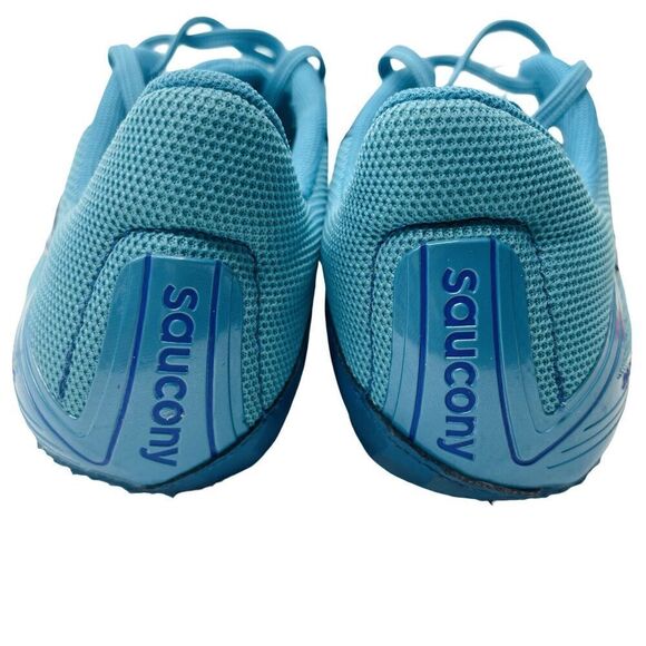 SAUCONY Track & Field Cleats Ocean Blue Electric Racing Shoes women’s size 10 - Picture 6 of 10